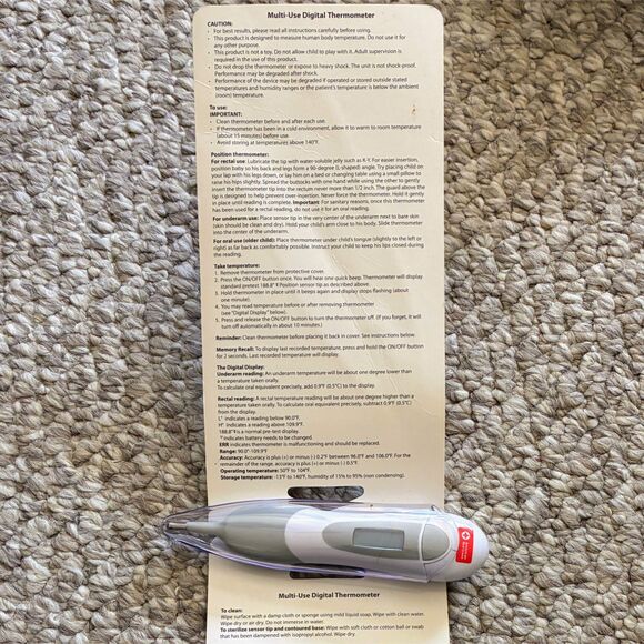 American Red Cross Like-New Multi-Use Digital Thermometer - Picture 4 of 4